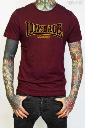 Lonsdale T-Shirt Classic Slim Fit Oxblood