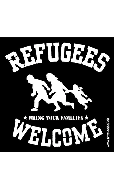 Sticker Refugees Welcome (10x10cm, 25 Stck)
