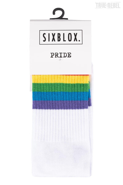 Sixblox. Socks Pride White Black