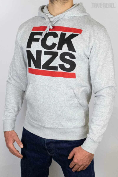 True Rebel Hoodie FCK NZS Grey