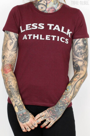 Less Talk Ladies Shirt Athletics Burgundy
