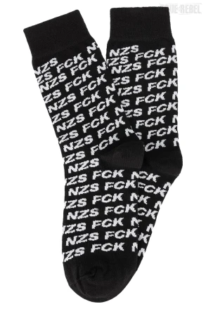 Sixblox. Socks FCK NZS Allover Black