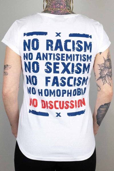 True Rebel Ladies Shirt No Discussion White