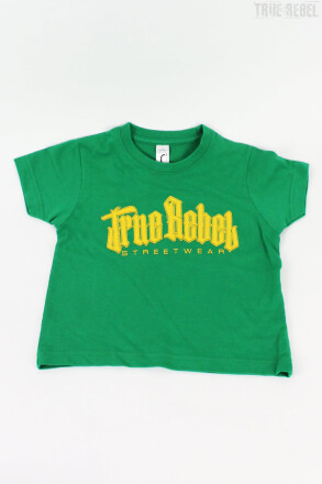 True Rebel Kids T-Shirt Vatos Locos Green Yellow