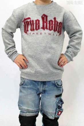 True Rebel Kids Sweater Vatos Locos Grey