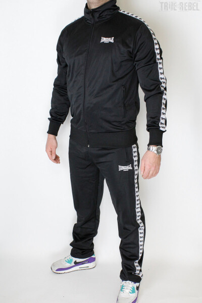 Lonsdale Taped Tracksuit Black