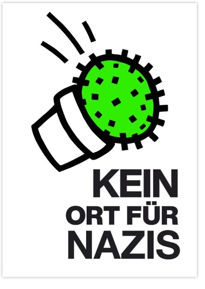 Poster Kein Ort Für Nazis (DIN A2, gefaltet)