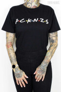 True Rebel T-Shirt FCK NZS Friends Black