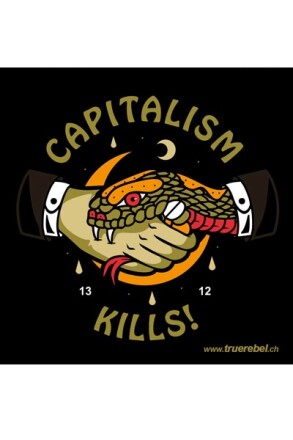 Sticker Capitalism Kills (10x10cm, 25 Stck)
