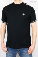 Trojan T-Shirt Stripe Chequerboard Black