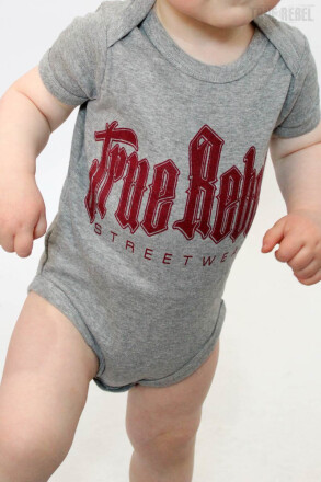 True Rebel Baby Body Vatos Locos Grey 12-18 Monate