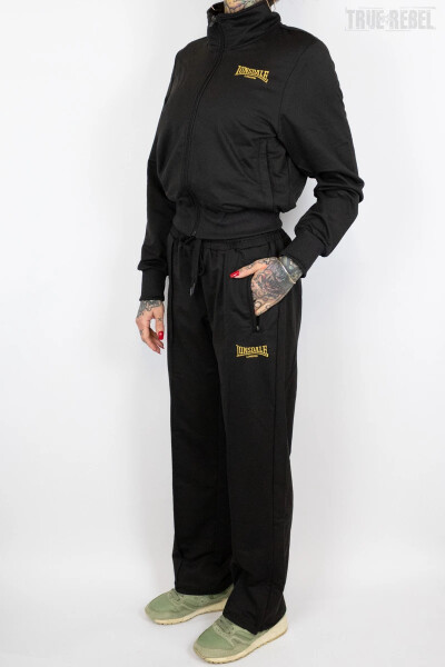 Lonsdale Cropped Tracksuit Carbost Black Gold