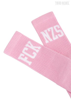 True Rebel Socks FCK NZS Pink