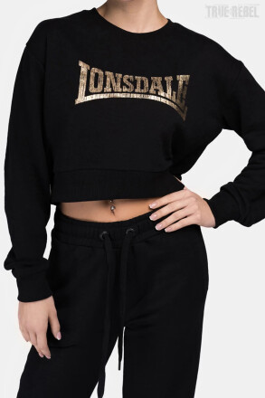 Lonsdale Cropped Sweater Culbokie Black Gold