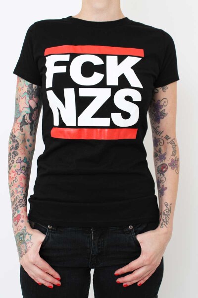 True Rebel Ladies Shirt FCK NZS Black