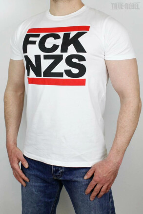 True Rebel T-Shirt FCK NZS White