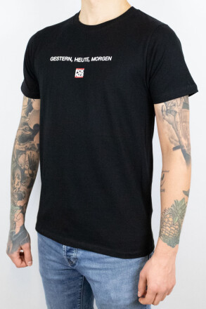 True Rebel T-Shirt FCK NZS Gestern, Heute, Morgen Black