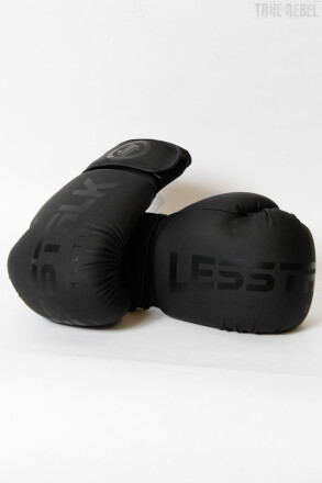 Less Talk Athletics Boxing Gloves Vegan Black